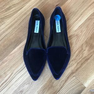 Blue velvet Steve Madden flats